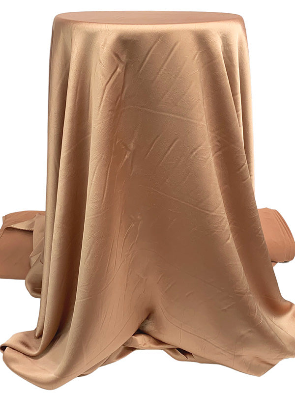 Golden Terracotta 100% Polyester Crepe Back Satin - NY Designer - 58W