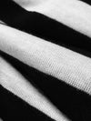 Snow White/Pitch Black Rayon/Lycra Horizontal Stripe Weave Jersey Knit 57W