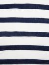 Midnight Navy/White 100% Polyester Horizontal Stripe Weave Tissue Jersey Knit 60W