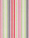 Bright Strawberry Red/Avocado/Hot Fudge/Multi 100% Cotton Vertical Stripe Print Voile 55W