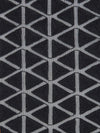 Black 100% Nylon Embroidered Diamond Stripe Design Netting - NY Designer - 52W