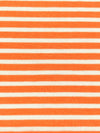 Orange/White Rayon/Lycra Horizontal Stripe Jersey Knit 58W