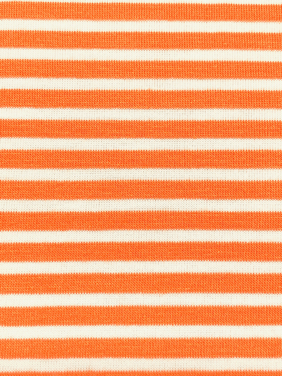 Orange/White Rayon/Lycra Horizontal Stripe Jersey Knit 58W