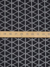 Black 100% Nylon Embroidered Diamond Stripe Design Netting - NY Designer - 52W