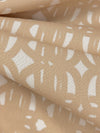 Tan/White 100% Polyester Abstract Print Crepe de Chine - Kimberly Goldson - 58W