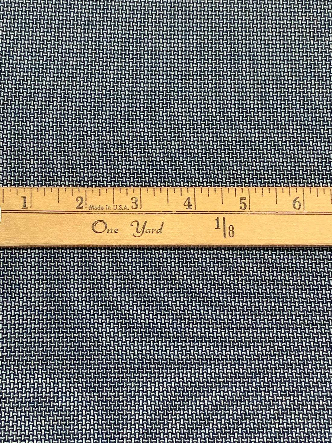 Navy/White 100% Cotton Basketweave Design Jacquard Jersey Knit 60W