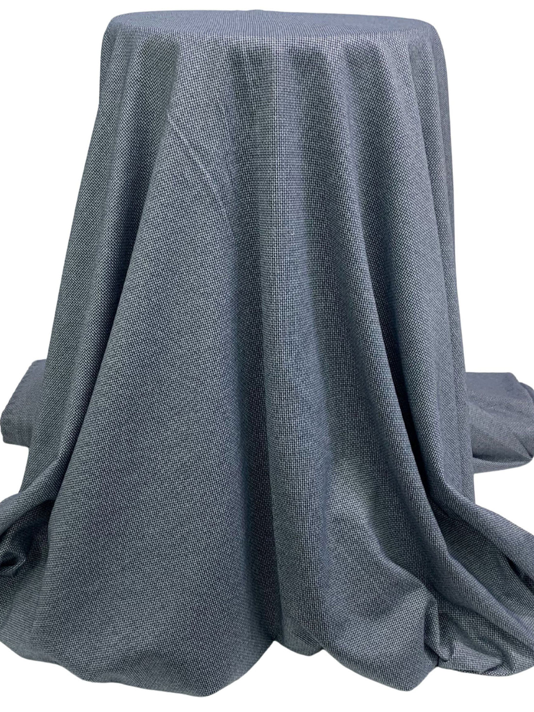 Navy/White 100% Cotton Basketweave Design Jacquard Jersey Knit 60W