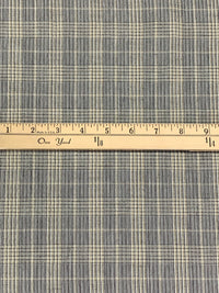 Dark Oak/Tan/White Polyester/Cotton Puckered Plaid Suiting 59W