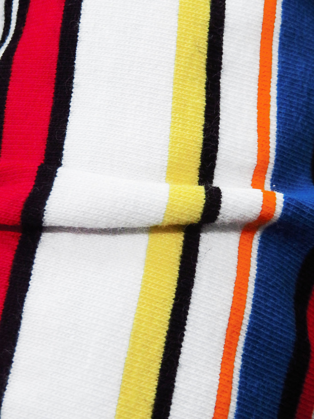 Imperial Red/Watermelon Pink/White/Multi Cotton/Lycra Horizontal Stripe Print Jersey Knit - Robert Kaufman - 58W