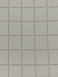 Rich Mahogany/White 100% Acetate Novelty Windowpane Drapey Suiting 53W