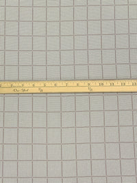 Rich Mahogany/White 100% Acetate Novelty Windowpane Drapey Suiting 53W