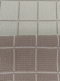 Rich Mahogany/White 100% Acetate Novelty Windowpane Drapey Suiting 53W