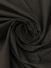 Dark Charcoal/Dim Gray/Silver 100% Cotton Vertical Pinstripe Twill Suiting 58W
