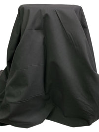 Dark Charcoal/Dim Gray/Silver 100% Cotton Vertical Pinstripe Twill Suiting 58W