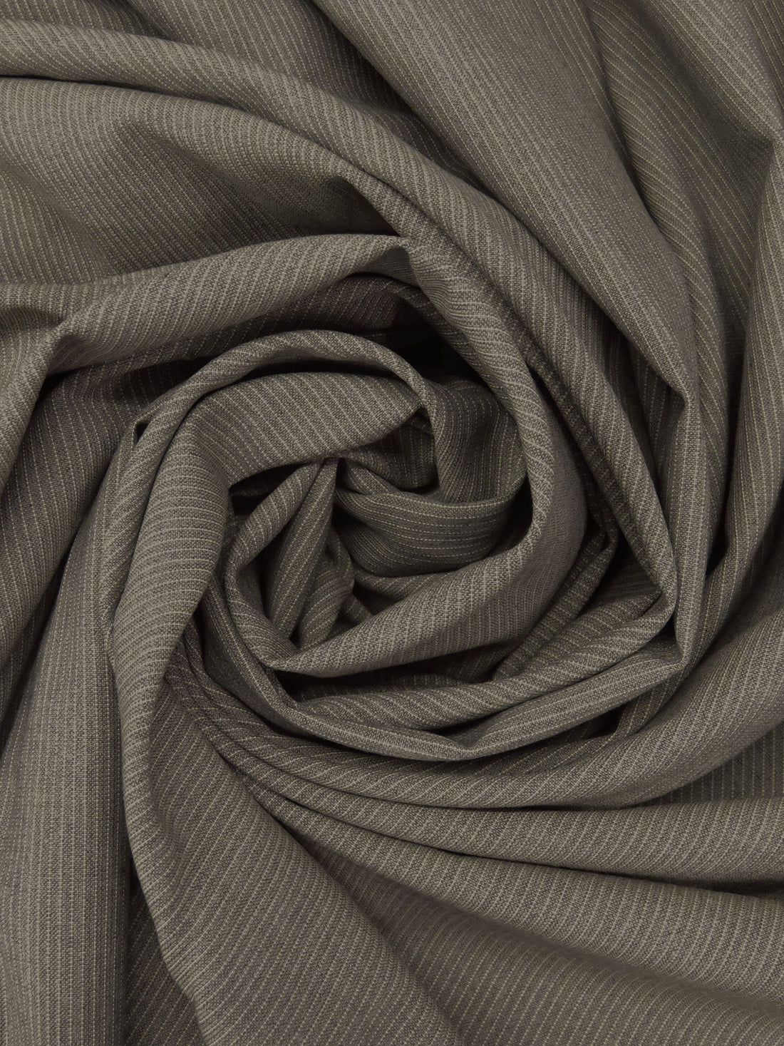 Dark Tan/Charcoal/Almond Wool/Nylon Vertical Stripe Weave Suiting - Imported From Italy - 60W