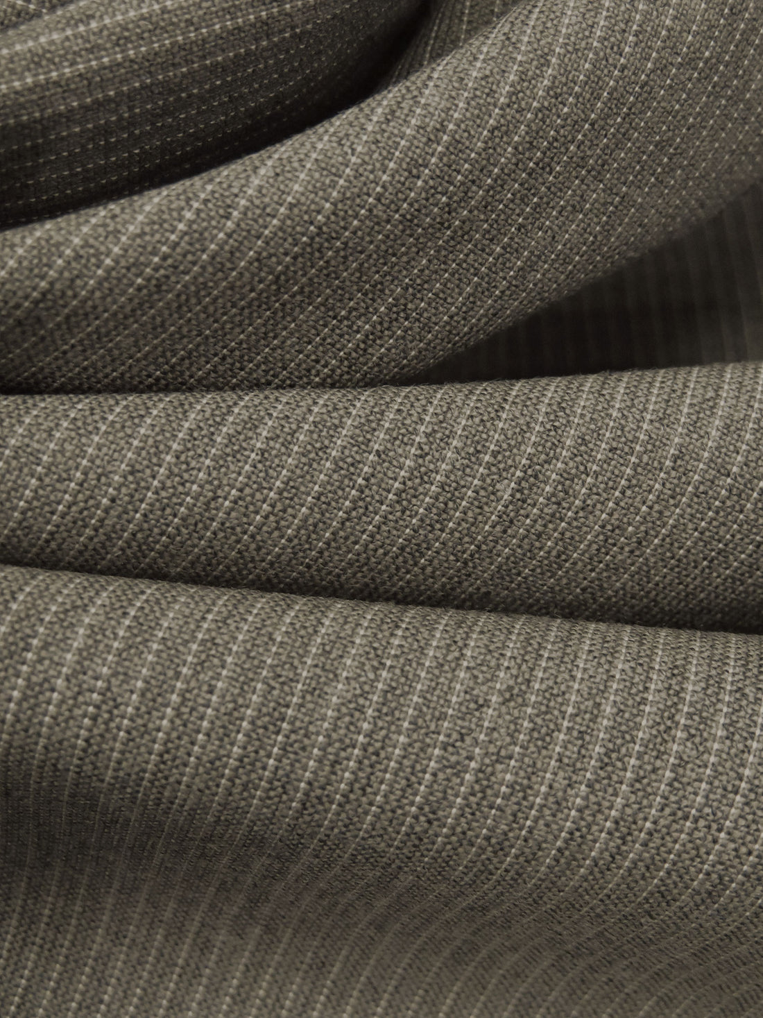 Dark Tan/Charcoal/Almond Wool/Nylon Vertical Stripe Weave Suiting - Imported From Italy - 60W