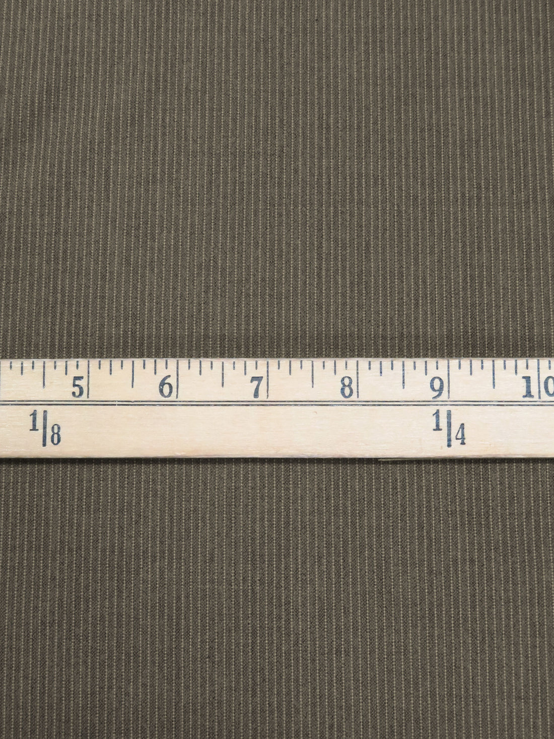 Dark Tan/Charcoal/Almond Wool/Nylon Vertical Stripe Weave Suiting - Imported From Italy - 60W