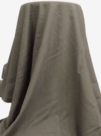 Dark Tan/Charcoal/Almond Wool/Nylon Vertical Stripe Weave Suiting - Imported From Italy - 60W