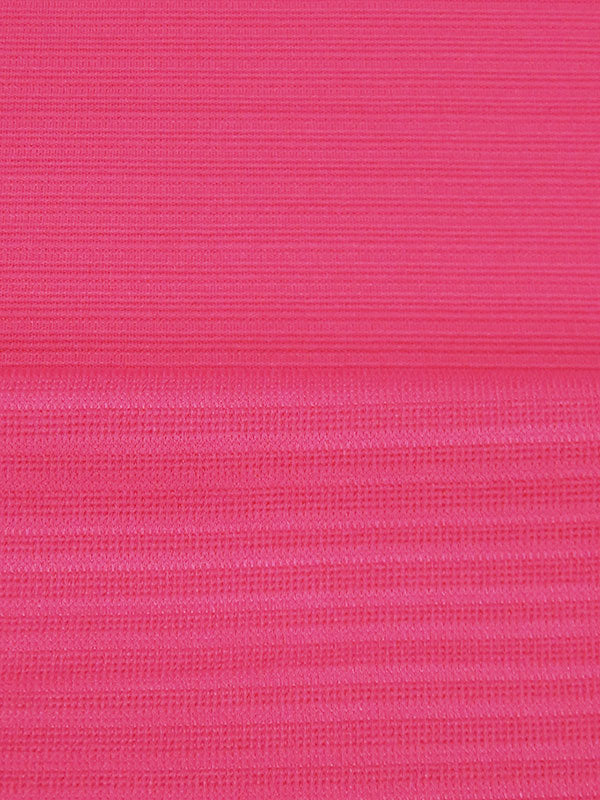 French Raspberry 100% Polyester Horizontal Stripe Ottoman Double Knit 58W