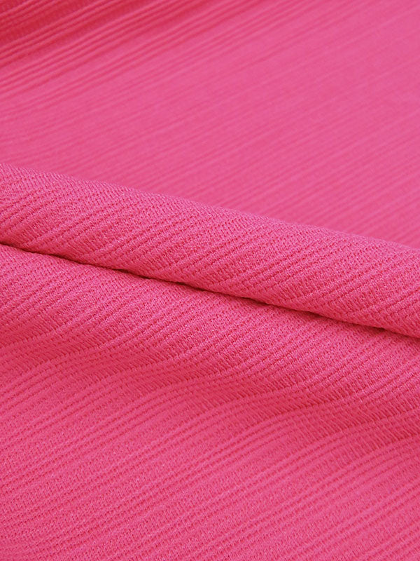 French Raspberry 100% Polyester Horizontal Stripe Ottoman Double Knit 58W