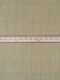 Dark Tan/Mid Gray/Dark Brown/Multi Polyester/Cotton/Rayon Heathered Grid Weave Twill Suiting 62W