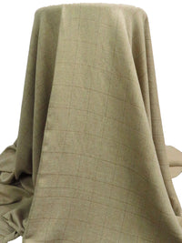 Dark Tan/Mid Gray/Dark Brown/Multi Polyester/Cotton/Rayon Heathered Grid Weave Twill Suiting 62W