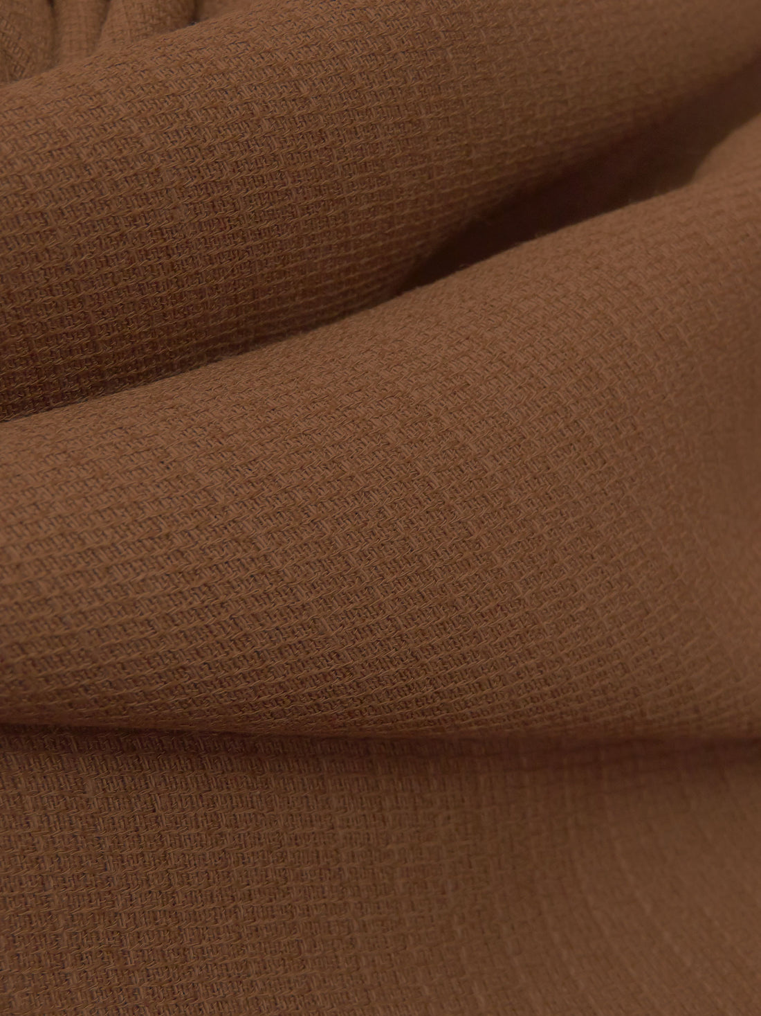 Dark Coconut Rayon/Acrylic/Wool Novelty Weave Suiting - Imported From Italy - 54W