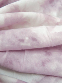 Dusty Lavender/White/Dusty Lilac Polyester/Rayon/Lycra Grunge Star Print French Terry Knit - Robert Kaufman - 58W