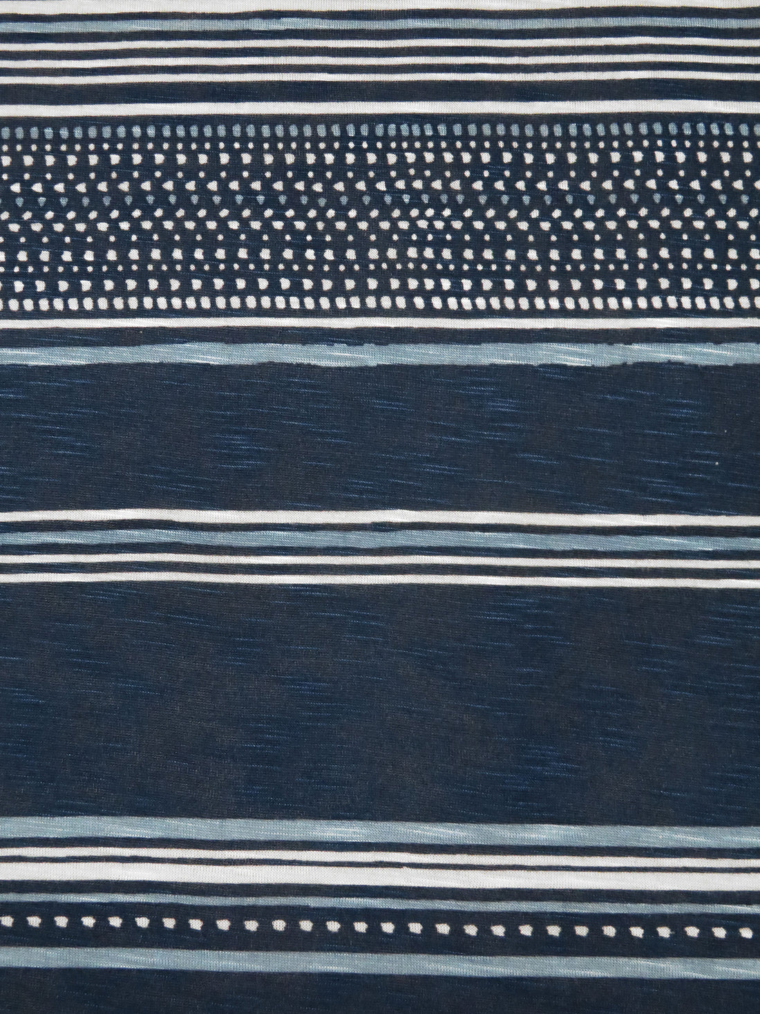 Navy/Slate Blue/White Rayon/Lycra Multi Stripe Slubbed Jersey Knit 54W