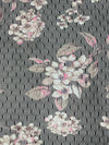 Black/White/Charm Pink 100% Nylon Floral Print Point d'Esprit Netting 56W