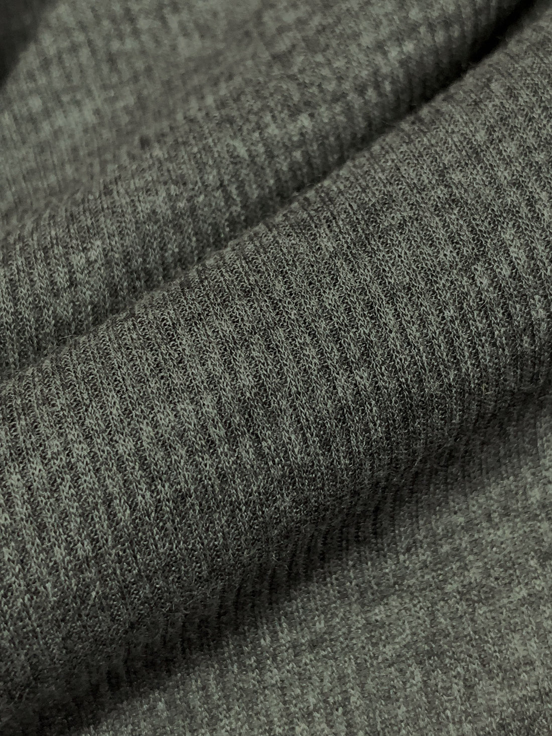 Heathered Dim Gray Rayon/Lycra Fine Rib Knit 40W