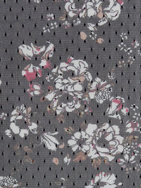 Black/Jazzberry Jam/White/Multi 100% Nylon Floral Print Point d'Esprit Netting  56W