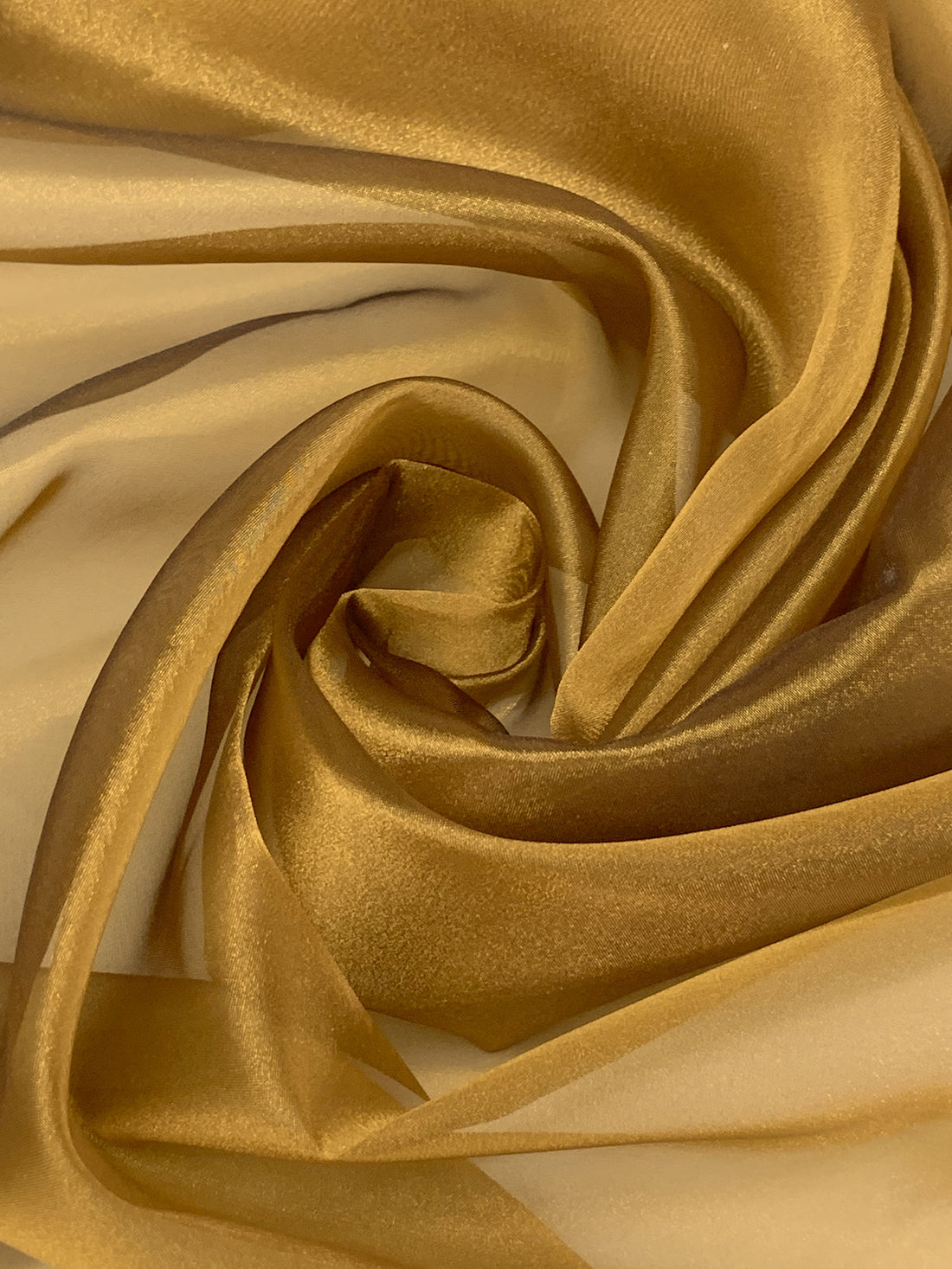 Metallic Gold 100% Polyester Organza 55W