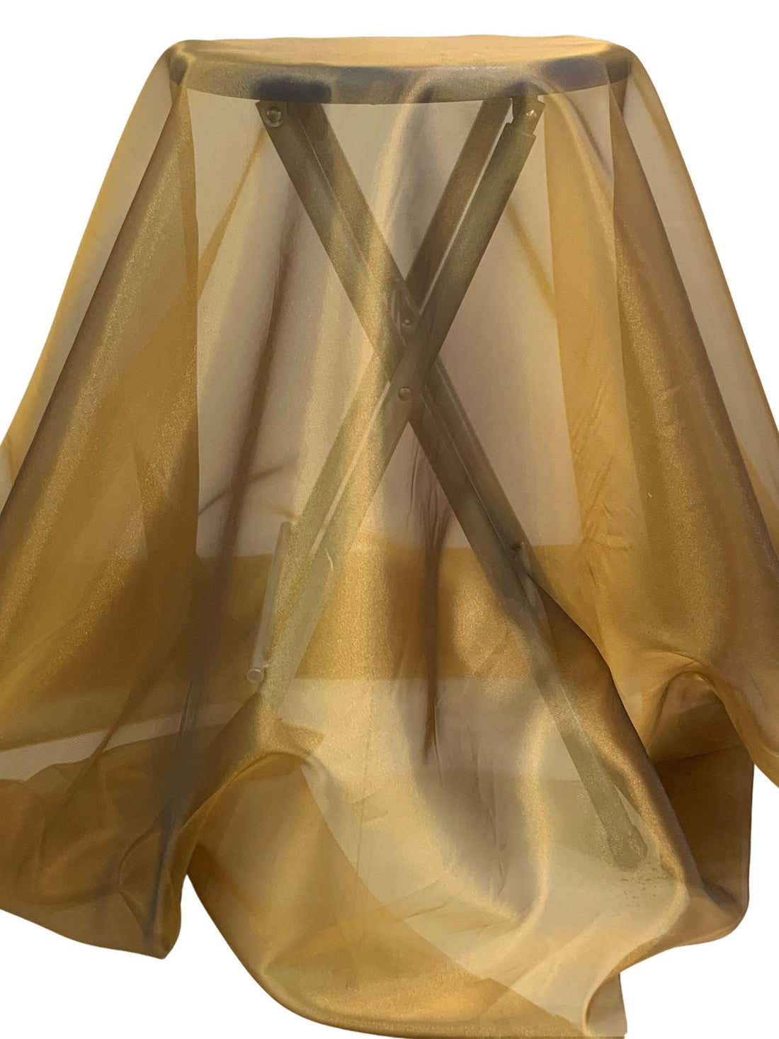 Metallic Gold 100% Polyester Organza 55W