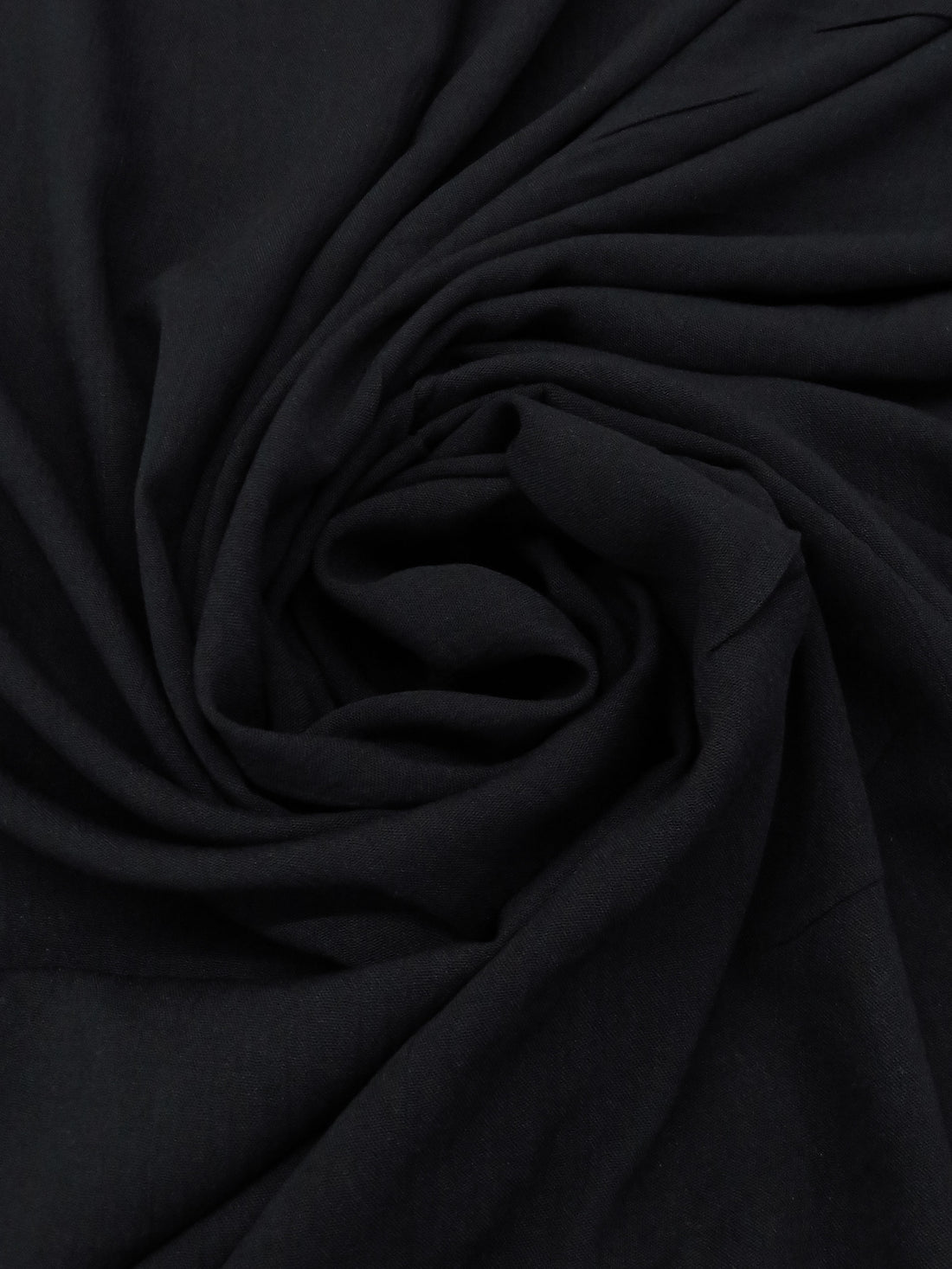 Black 100% Rayon Crinkle Challis 56W