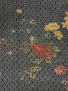 Black/Scarlet/Pale Goldenrod 100% Nylon Floral Print Point d'Esprit Netting 59W