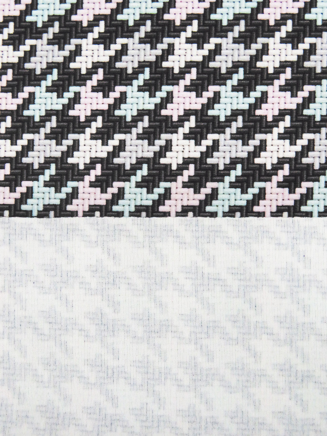 Dark Charcoal/Pale Aqua/Thistle/Multi Nylon/Spandex Houndstooth Woven Print Mandalay Performance Activewear Knit - Robert Kaufman - 59W