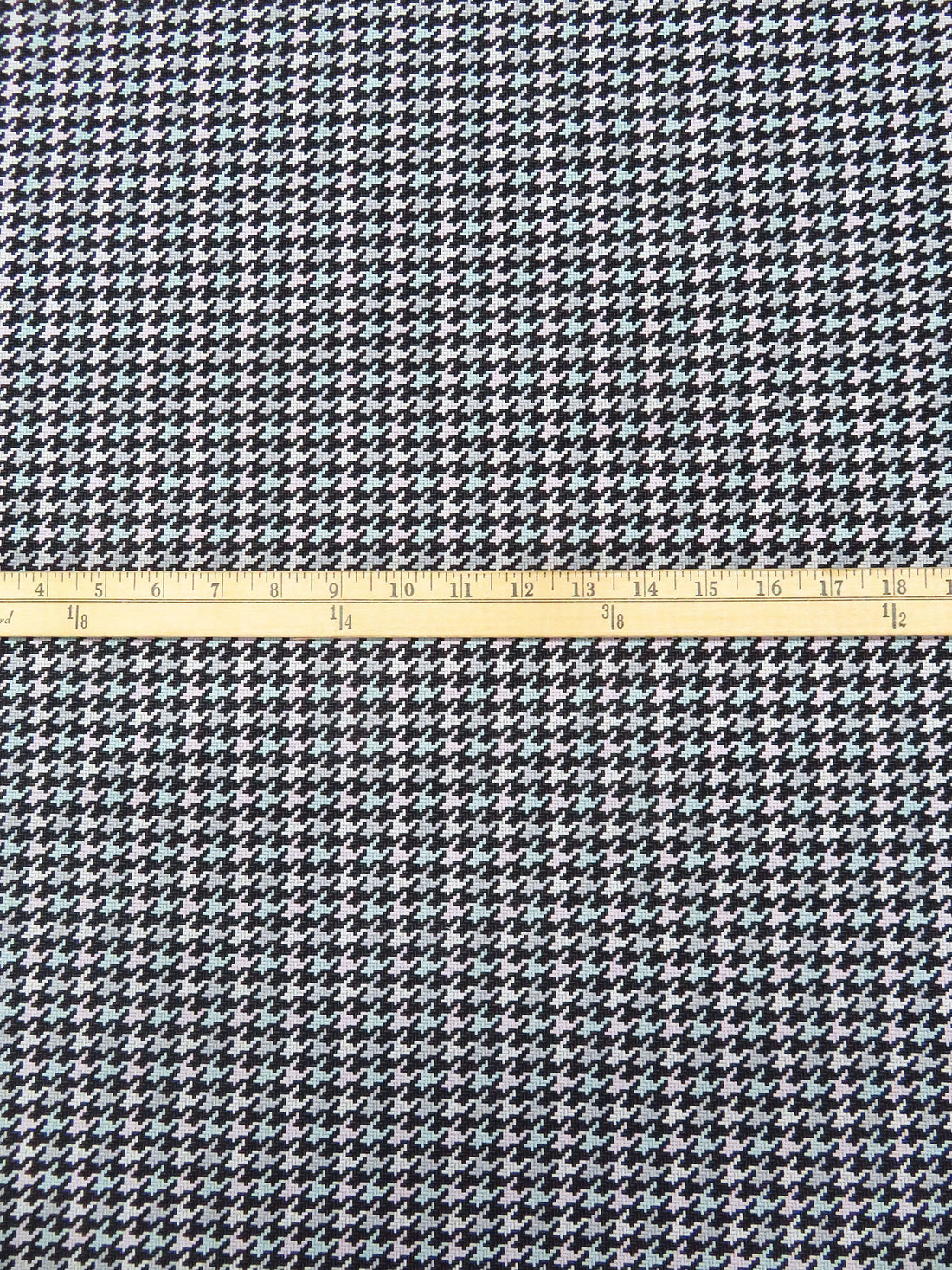 Dark Charcoal/Pale Aqua/Thistle/Multi Nylon/Spandex Houndstooth Woven Print Mandalay Performance Activewear Knit - Robert Kaufman - 59W