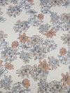 Smoked White/Dark Pumpkin Spice/Pale Powder Blue/Multi 100% Nylon Floral Print Point d'Esprit Netting  54W