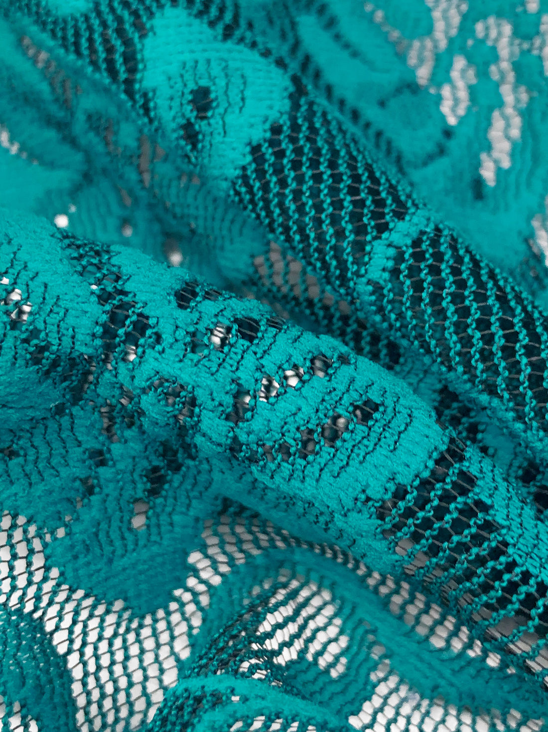 Lace Net Material Teal 100% Polyester Floral Weave Lace Netting 54W – Fabric Mart