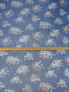 True Blue/Salmon/Soft White/Multi 100% Nylon Floral Print Point d'Esprit Netting 53W