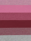 Carnation Pink/Heathered Stone Gray/Cabernet Rayon/Polyester/Lycra Horizontal Stripe Jersey Knit 60W