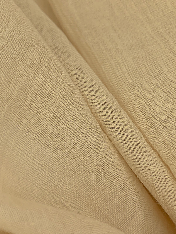 Tan 100% Cotton Crinkle Gauze 54W