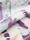 White/Amethyst/Dusty Sea Glass/Coral 100% Rayon Tie-Dye Look Ripple Print Crinkle Challis 52W