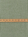 Dill Green/White Rayon/Lycra Vertical Stripe Brushed Rib Knit 52W