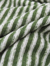 Dill Green/White Rayon/Lycra Vertical Stripe Brushed Rib Knit 52W