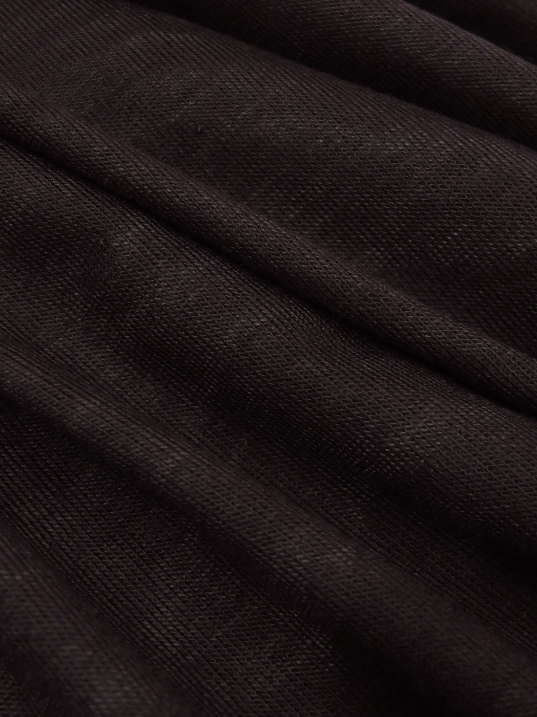 Dark Espresso Brown Cotton/Rayon/Lycra Wood Grain-Look Jersey Knit 58W