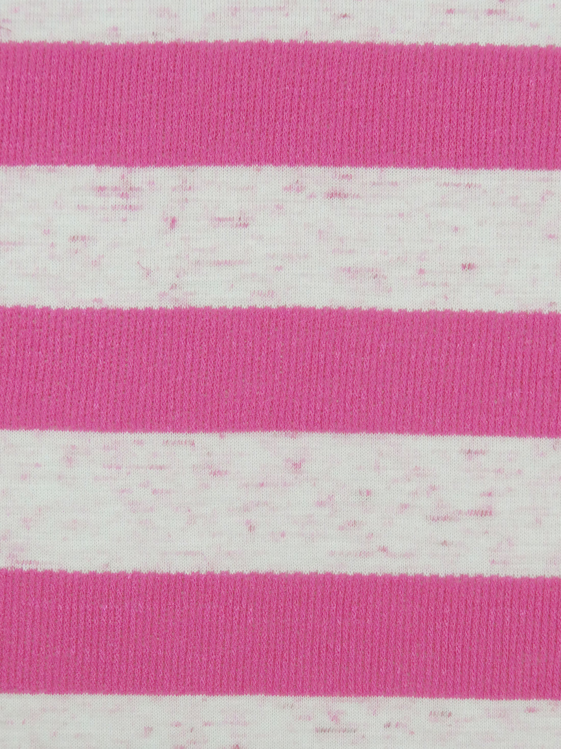 Paradise Pink/White 100% Polyester Horizontal Ribbed Stripe Tissue Jersey Knit 56W