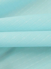 Robin Egg Blue/White Cotton/Nylon/Lycra Novelty Weave St Tropez Stretch Shirting - Robert Kaufman - 55W