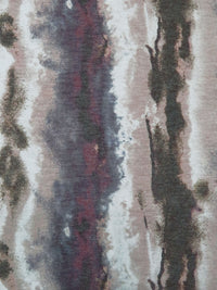 Rose Ebony/Dark Liver/Grullo/Multi Polyester/Rayon/Lycra Grunge Vertical Stripe Print French Terry Knit - Robert Kaufman - 58W